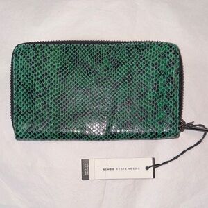 Aimee Kestenberg Emerald Snake Print Wallet